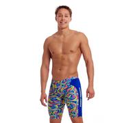 Funky Trunks Choppy Waters Jammer Men's Chlorine Resistant and Quick-Drying Swimming Trunks, Multicoloured, 32