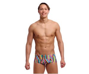 Funky Trunks Curl Curl Men's Swimming Trunks Chlorine Resistant and Quick Drying, Multicoloured, L
