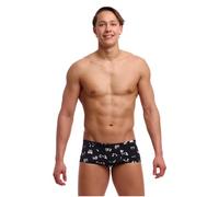 Funky Trunks Eye Spy Men's Chlorine Resistant and Quick Dry Swimming Trunks, black, L