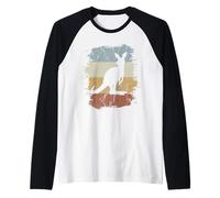 Funky Vintage Marsupial Retro Kangaroo Silhouette Raglan Baseball Tee