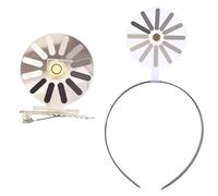 Funkycharmlab Rotating Loading Headband Hair Clip - Creative Brain Symbol Hair Accessory for Women, Fun Hairpin for Parties, Programmers & Daily Wear (Headband + Hairpin, 1pcs)