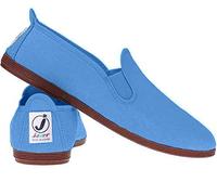 FunkyFashion Unisex Womens Mens Ladies Javer Flossy Espadrilles Plimsoll Flat Shoes Pumps (EU 43, Turquoise)