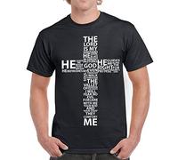 FunkyShirt Bible Quote Lord is My Shepard Jesus Cross Tshirt E18
