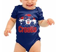 FunkyShirt Croatia Football Baby Grow B40 Navy Blue