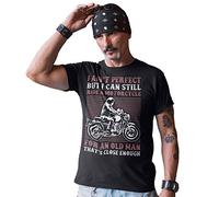 FunkyShirt I Aint Perfect But I Can Still Ride a Motorcycle - Mens Biker T Shirt for Grandad or Father Black