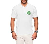 FunkyShirt Ireland Rugby Polo Shirt - Irish Jersey Short Sleeve Top Green Embroidered Badge - for Mens s Polo t Shirts Sleeve Shirt