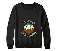 FunkyShirt Mummys Little Pudding Pregnancy Christmas Jumper Black