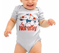 FunkyShirt Norway Football Baby Grow B40 White