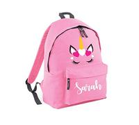 FunkyShirt Personalised Unicorn Backpack School Bag - Unicorn Gifts for Girls - Custom Name School Bag Girl