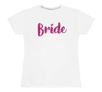 FunkyShirt Pink Glitter Bride Squad T Shirt Matching Bride to BE TOP Novelty Hen DO Party Bags Hen Night Outfit Women Shirts Tops