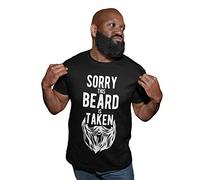 FunkyShirt Sorry This Beard is Taken T Shirt - Funny Valentines Gift for Him Bearded Boyfriend or Husband - Mens Novelty Tshirt Valentines Day, Medium - Mens, Black