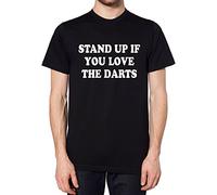 FunkyShirt Stand Up If You Love The Darts T Shirt Black