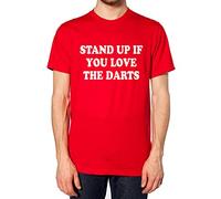 FunkyShirt Stand Up If You Love The Darts T Shirt Red