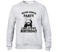 FunkyShirt were Gonna Party Like Its My Birthday Sweater Xmas Christmas Sweatshirt Ash Grey
