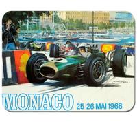 Funkyzilla 1968 Grand Prix Mouse Mat. Vintage Motor Racing Poster Mouse pad