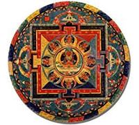 Funkyzilla Buddhist Mandala Round Mouse Mat. Spiritual Buddha Mouse Pad. Religion Symbol