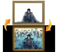 FunLake Attack on Titan LED Art - Levi Ackerman Edition, USB Powered, 3 Lighting Modes, Illuminate with Wings of Freedom (Levi·Ackerman)