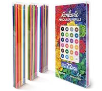 FUNLAVIE 2.6 mm Colouring Mechanical Pencil Lead Refills,24 Colours,3 Pack | Oil-Based Soft Core Leads with Vivid Colours for Adult Colouring Books, Drawing, Sketching and Blending (72 PCS)