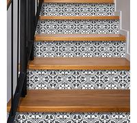 funlife 14 PCS Self-Adhesive Stair Risers Decals Stickers, Peel and Stick Vinyl Staircase Decor Mural, 39.37"x7.09", Clover 3