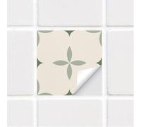 funlife 25 PCS 15X15cm Self-Adhesive Tile Stickers, Textured Vinyl Stick on Tiles, Backsplash Wall Art Decal for Kitchen DIY Decoration, Geometry of Four Leaf Clover