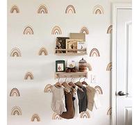 funlife 36Pcs DIY Small Boho Rainbow Wall Stickers, Peel and Stick Colorful Wall Decal for Window Play Room Decoration, Kids Baby Nursery Decor