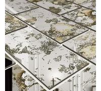 funlife 3D Vintage Mirror Effect Wall Panels, Rusty Faux Antique Mirror Tiles, Humidity Wall Rectangular 21PCS