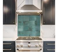 funlife Brushed Aluminum Self Adhesive Splashback for Kitchen, Bronze 14.5X14.5CM 16PCS