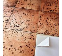 funlife Brushed Aluminum Self Adhesive Splashback for Kitchen, Spotted Patina 14.5X14.5CM 10PCS