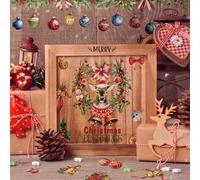 funlife Christmas Rub On Transfer Stickers for Crafts Decorative Decals for Home Party, Reindeer Merry Christmas