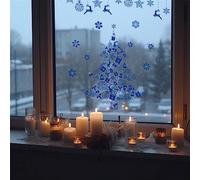 funlife Double-Sided Window Sticker, Non-Adhesive Christmas Windows Door Clings Decor, Glass Covering Decals, Christmas Tree