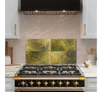 funlife Rusty Copper Splashback - Anti-Stain Metallic Finish Kitchen Cladding (14x28.5cm, 1mm)