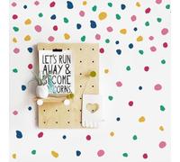 funlife Uneven Colorful Polka Dot Wall Decal, Peel and Stick Dalmatian Spots Wall Stickers, Transparent PVC Kids Wall Art Decor for Revamping Nursery Bedroom Playroom