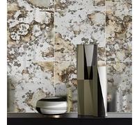 funlife Vintage Mirror Effect Wall Panels, Rusty Faux Antique Mirror Tiles, Humidity Square 12PCS