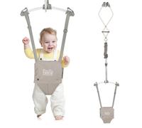 FUNLIO Baby Door Bouncer for 6-24 Months (with Door Clamp), Baby Jumper Doorway with Strong Spring/Adjustable Strap, Easy to Assemble&Store, Bearing 18kg, CE CPC Certified - Grey