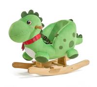 FUNLIO Dino Rocking Horse for Toddlers 1-3 Years, Premium Green Plush Rocking Dino with Soft Spikes, Big Eyes & Lovely Smile, Vibrant Colors & Realistic Scales, Easy to Assemble, CPC & CE Certified