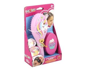 FUNLOCKETS My Secret Hair Brush - The Beauty and Accessories Kit for Children - Surprise Brush with Mirror and More than 100 Glitter for Girls and Boys Aged 3+