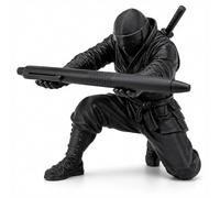 FUNLOV 2/1 Pcs Ninja Pen Holder For Desk, 3D Printed Creative Ninja Desk Organizer with Sword, Ninja Warrior Pen Holder Figurine, Funny Decorative Desk Organizer for Office & Home (1Pc)
