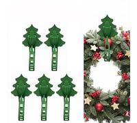 FUNLOV 5PCS Christmas Garland Hangers, Fireplace Stocking and Garland Hanger, Stretchable and Reusable Silicone Adhesive Wreath Hooks, Suitable for Christmas Door Frame, Mantle,Staircase Decoration