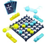 FUNLOV Bounce Off Game with Cards, Interactive Ping Pong Bouncing Balls Desktop Board Game, Connect Ball Board Games Toys, 2-4 Palyers Games, Christmas Family Games Toy Gifts for Boys Girls