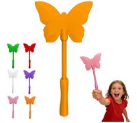 FUNLOV Credit Card Wand, 3D Printed Magic Tap to Pay Wand, Butterfly Magic Wands Digital Payment Fairy Wands for Easy Checkout Suitable Scenarios for Card Payment (Orange)