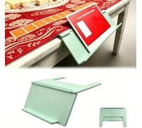FUNLOV Mahjong Card Holder - Under-Mat Slide-in Stand - Angled Viewing Rack - Mahjong Card Holder for Table, Space-Saving 3D Printed Table Accessory - Foldable Design for Mahjong Players (Green)