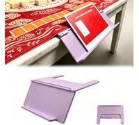 FUNLOV Mahjong Card Holder - Under-Mat Slide-in Stand - Angled Viewing Rack - Mahjong Card Holder for Table, Space-Saving 3D Printed Table Accessory - Foldable Design for Mahjong Players (Purple)