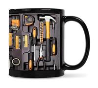 FUNLOV Mechanic's Toolbox Mug, Creativity 11oz Ceramic Mechanic Toolbox Coffee Cup with Insulated Handle, Funny Coffee Mug for Birthday Anniversary, Unique Tool Box Tea Mug Gift for Him Dad Husband