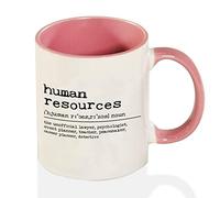 Funlucy Human Resources Definition Two Tone Pink 11 Oz Ceramic Coffee Mug - Novelty Cup