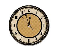 Funlucy Modern Round Wall Clock Circular Art Deco Style Silent Non Ticking Wall Clocks for Kitchen, Office, Retro Hanging Clock, 10 Inches
