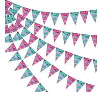 Funmemoir Back 50's Party Decorations - 3PCS Retro 50's Triangle Banners, Rock and Roll Party Bunting Banner Garlands, Sock Hop Party Decorations, 1950's Rock and Roll Music Party Decorations