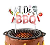Funmemoir Barbecue Bridal Shower Decorations - I Do BBQ Cake Topper, Summer Picnic We Can't Say I Do Without a BBQ Engagement Wedding Bachelorette Party Cake Decor