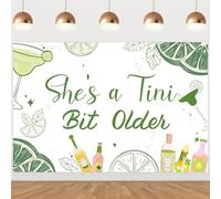 Funmemoir Martini Party Decorations Backdrop, She's A Tiny Bit Older Backdrop Banner Background Decorations 5x3ft for Martini Themed A Tiny Bit Older Weenies and Tinies Bachelorette Party Decor