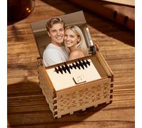 Funmii Custom Music Box, Personalized Engraved Musical Boxes Case for Lover, Gift for Boyfriend, Girlfriend, Husband, Wife, Anniversary