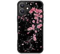 FUNMIKO for iPhone XX Case - Wireless Charging & Military-Grade Protection - Wildflower Design for Women Girls, Non-Slip Matte Cover Shock-Absorbing Corners - Cherry Blossoms in The Dark